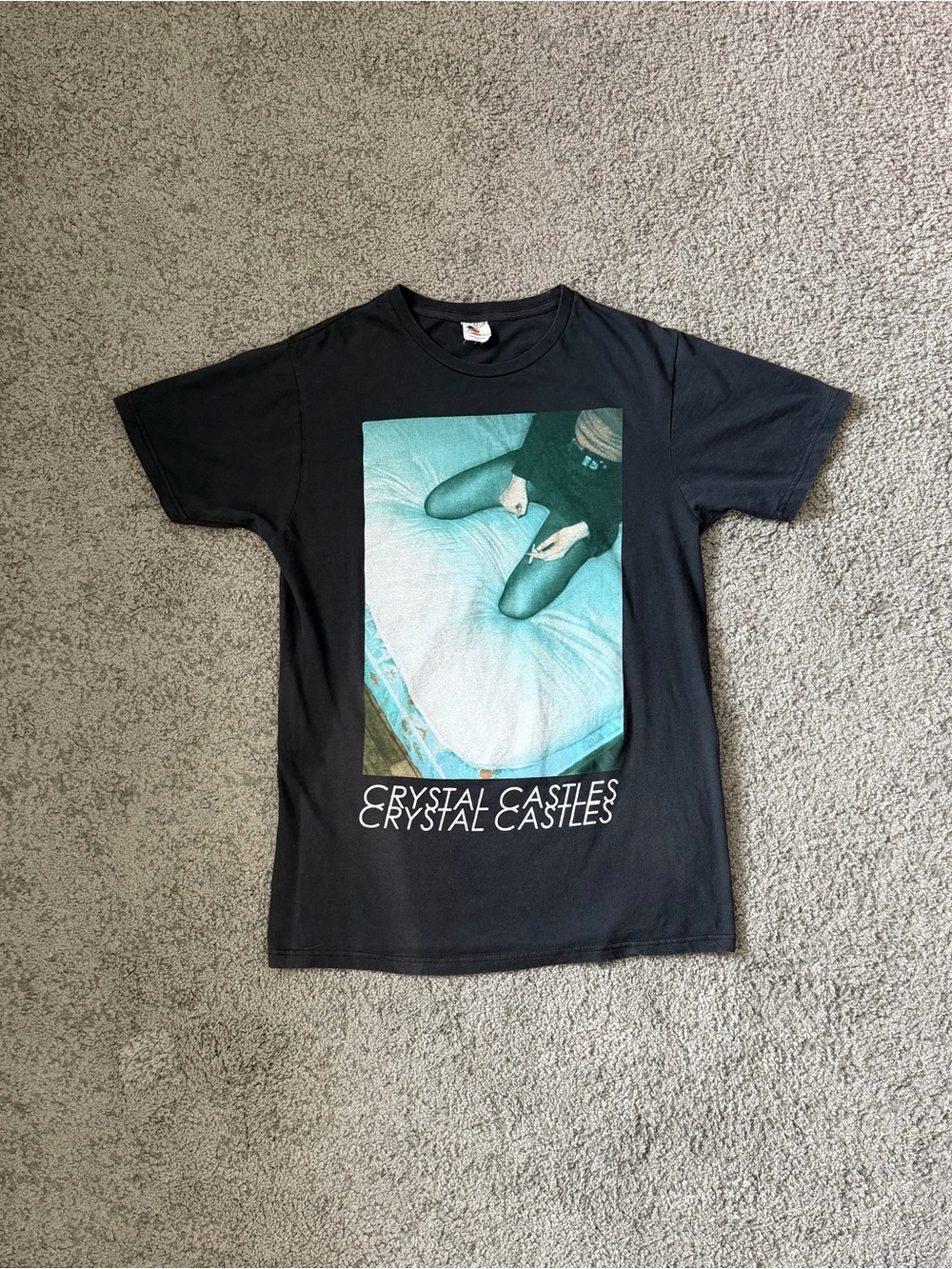 Crystal Castles Doe Deer Music Promo Black T-Shirt Bay Island